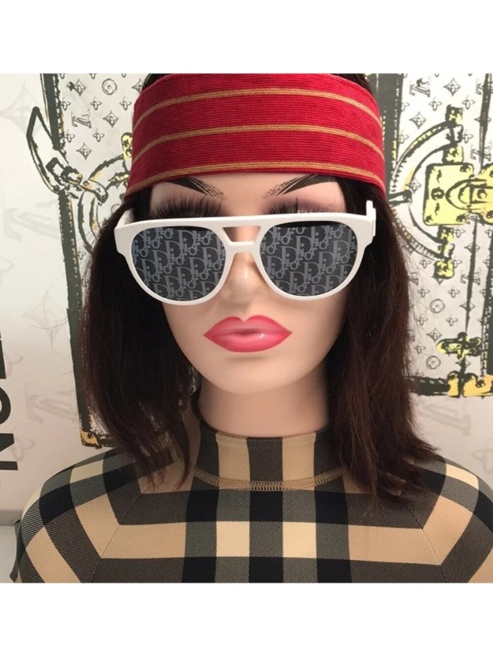 New Authentic Dior White Acetate Sunglasses DIOR B23 R 11 - Picture 1 of 11